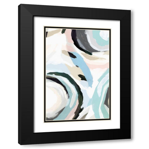 Blue Galore I Black Modern Wood Framed Art Print with Double Matting by Isabelle Z