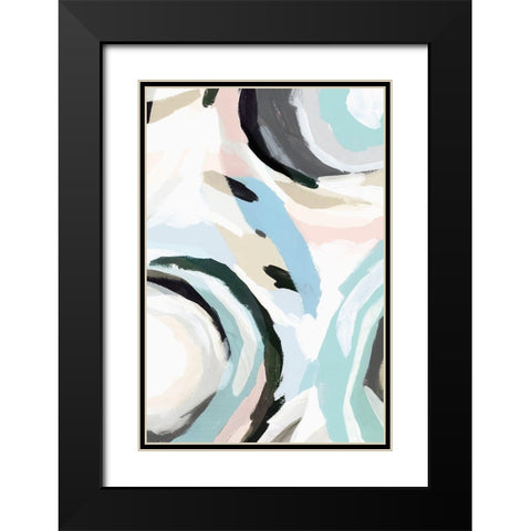 Blue Galore I Black Modern Wood Framed Art Print with Double Matting by Isabelle Z