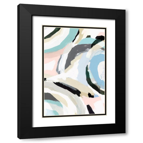 Blue Galore II Black Modern Wood Framed Art Print with Double Matting by Isabelle Z