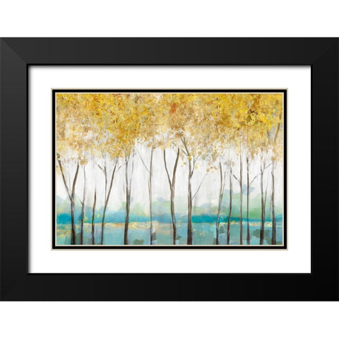 Molto Black Modern Wood Framed Art Print with Double Matting by Isabelle Z