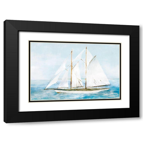 Set Sail II  Black Modern Wood Framed Art Print with Double Matting by Isabelle Z