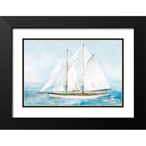 Set Sail II  Black Modern Wood Framed Art Print with Double Matting by Isabelle Z