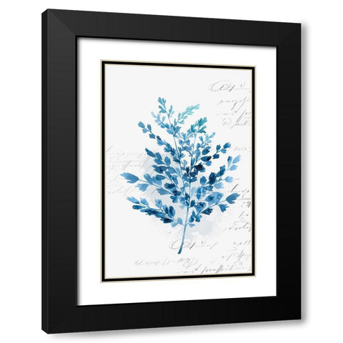Botanical Blue III  Black Modern Wood Framed Art Print with Double Matting by Isabelle Z