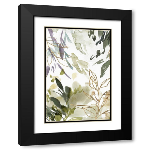 Flourishing Green I  Black Modern Wood Framed Art Print with Double Matting by Isabelle Z