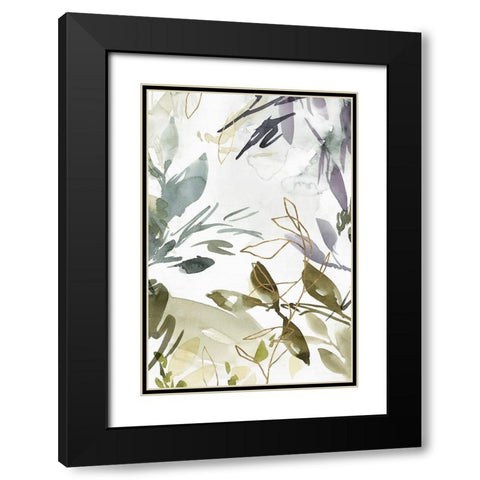 Flourishing Green III  Black Modern Wood Framed Art Print with Double Matting by Isabelle Z