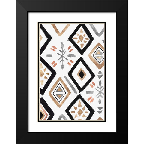 Rhythemics II  Black Modern Wood Framed Art Print with Double Matting by Isabelle Z