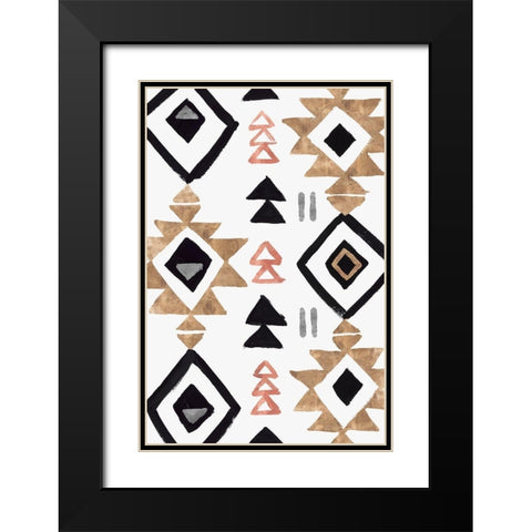 Rhythemics III  Black Modern Wood Framed Art Print with Double Matting by Isabelle Z