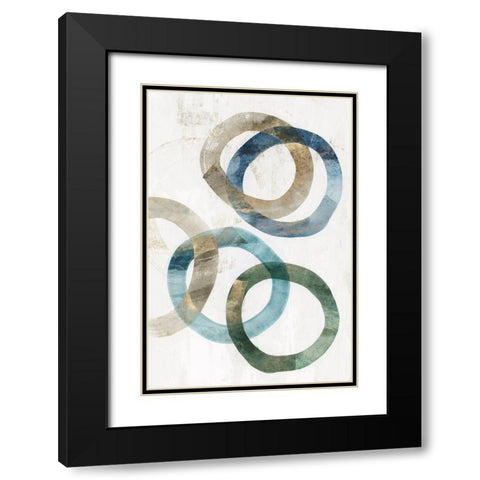 Trilogy II  Black Modern Wood Framed Art Print with Double Matting by Isabelle Z