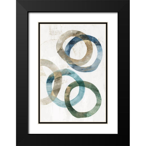 Trilogy II  Black Modern Wood Framed Art Print with Double Matting by Isabelle Z