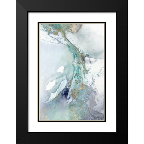 Blotting II  Black Modern Wood Framed Art Print with Double Matting by Isabelle Z