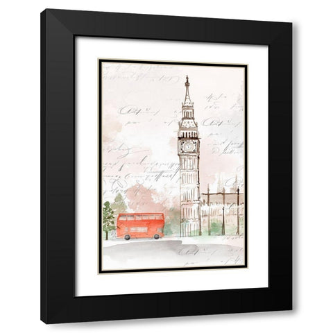 Big Ben London Black Modern Wood Framed Art Print with Double Matting by Isabelle Z