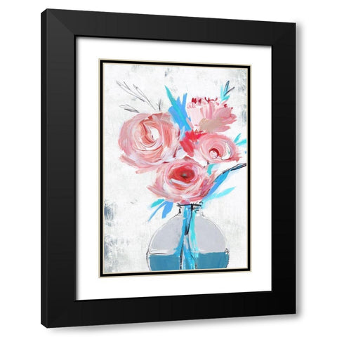 Blue Vase II  Black Modern Wood Framed Art Print with Double Matting by Isabelle Z