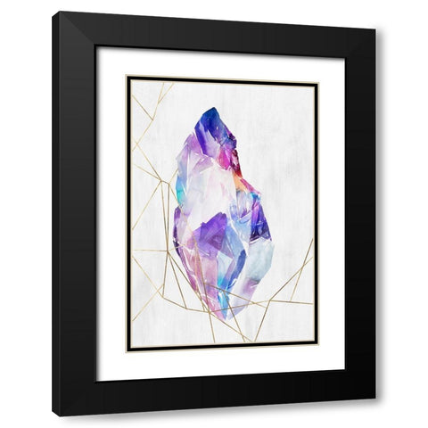 Lucid II  Black Modern Wood Framed Art Print with Double Matting by Isabelle Z