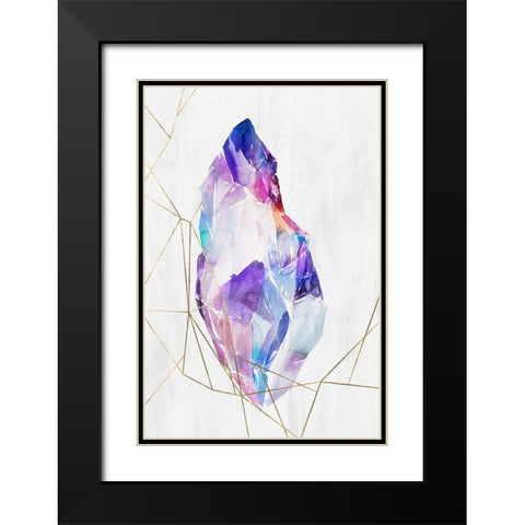 Lucid II  Black Modern Wood Framed Art Print with Double Matting by Isabelle Z