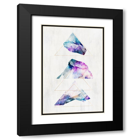 Clear Cut II  Black Modern Wood Framed Art Print with Double Matting by Isabelle Z