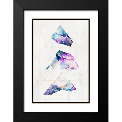 Clear Cut II  Black Modern Wood Framed Art Print with Double Matting by Isabelle Z
