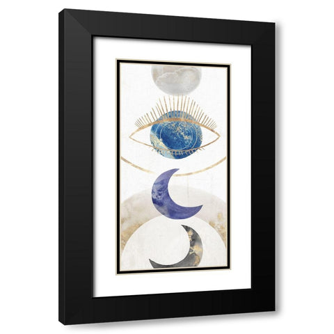 Crescent Moon II  Black Modern Wood Framed Art Print with Double Matting by Isabelle Z