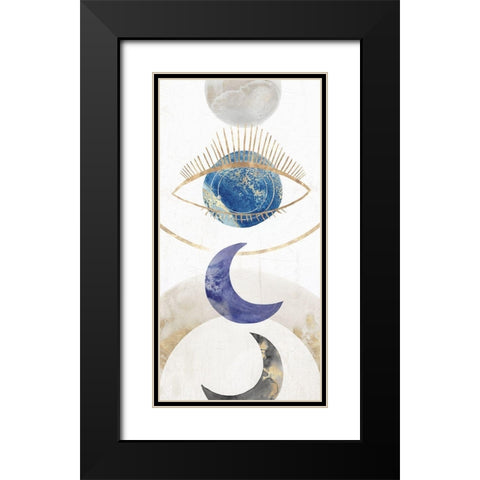 Crescent Moon II  Black Modern Wood Framed Art Print with Double Matting by Isabelle Z