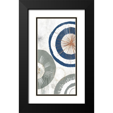 Blue Spheres II  Black Modern Wood Framed Art Print with Double Matting by Isabelle Z