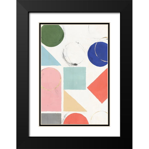 Fusion I  Black Modern Wood Framed Art Print with Double Matting by Isabelle Z