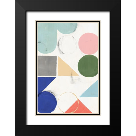 Fusion II  Black Modern Wood Framed Art Print with Double Matting by Isabelle Z