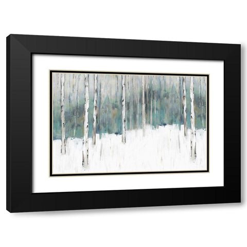 Winters Trail I  Black Modern Wood Framed Art Print with Double Matting by Isabelle Z