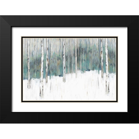 Winters Trail I  Black Modern Wood Framed Art Print with Double Matting by Isabelle Z