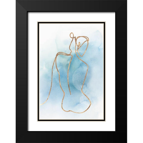 Figurative I  Black Modern Wood Framed Art Print with Double Matting by Isabelle Z