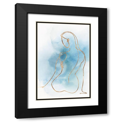 Figurative II  Black Modern Wood Framed Art Print with Double Matting by Isabelle Z