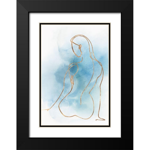 Figurative II  Black Modern Wood Framed Art Print with Double Matting by Isabelle Z