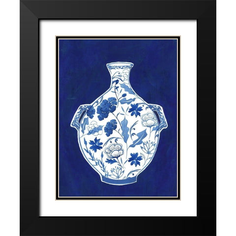 Indgio Porcelain Vase I  Black Modern Wood Framed Art Print with Double Matting by Isabelle Z