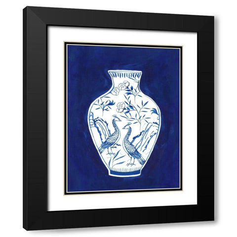 Indgio Porcelain Vase II  Black Modern Wood Framed Art Print with Double Matting by Isabelle Z