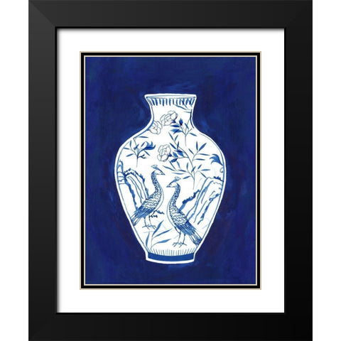 Indgio Porcelain Vase II  Black Modern Wood Framed Art Print with Double Matting by Isabelle Z
