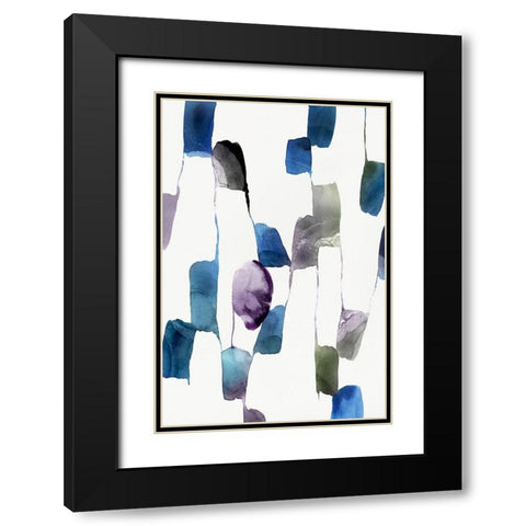 Scattered I  Black Modern Wood Framed Art Print with Double Matting by Isabelle Z