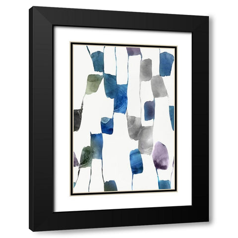 Scattered II  Black Modern Wood Framed Art Print with Double Matting by Isabelle Z