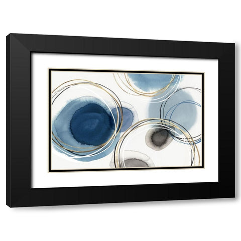 Infinity Indigio I  Black Modern Wood Framed Art Print with Double Matting by Isabelle Z