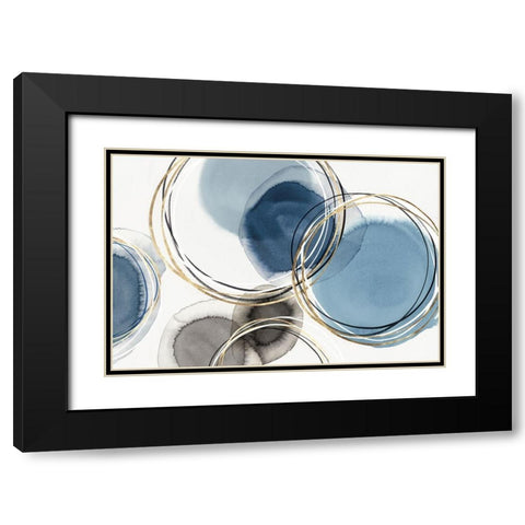 Infinity Indigio II  Black Modern Wood Framed Art Print with Double Matting by Isabelle Z