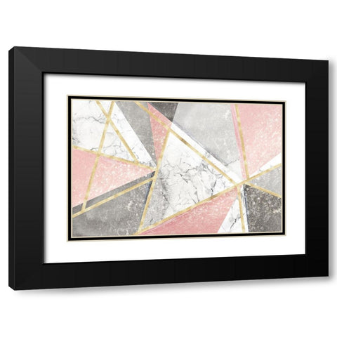 Goldie I  Black Modern Wood Framed Art Print with Double Matting by Isabelle Z
