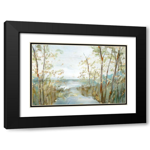 Beach Lookout  Black Modern Wood Framed Art Print with Double Matting by Isabelle Z