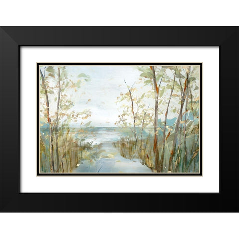 Beach Lookout  Black Modern Wood Framed Art Print with Double Matting by Isabelle Z