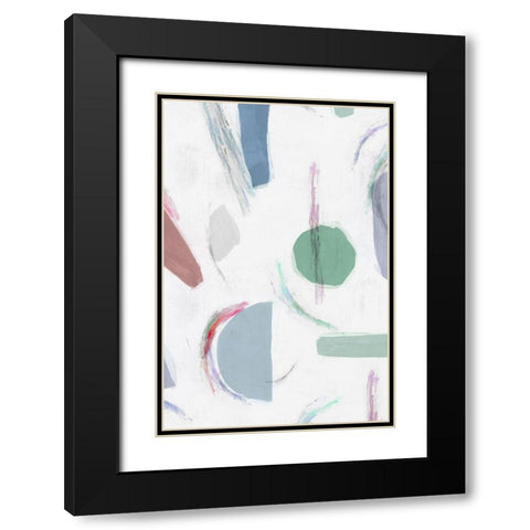 Terrazzo II  Black Modern Wood Framed Art Print with Double Matting by Isabelle Z