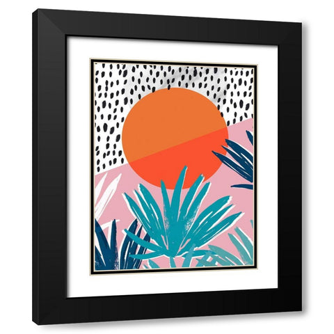 Miami Vice II Black Modern Wood Framed Art Print with Double Matting by Isabelle Z
