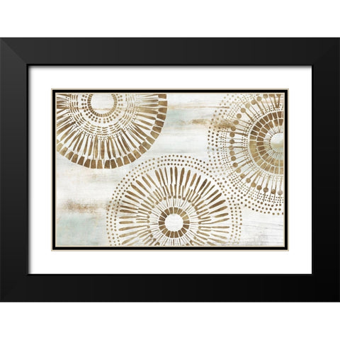 Golden Circus I  Black Modern Wood Framed Art Print with Double Matting by Isabelle Z
