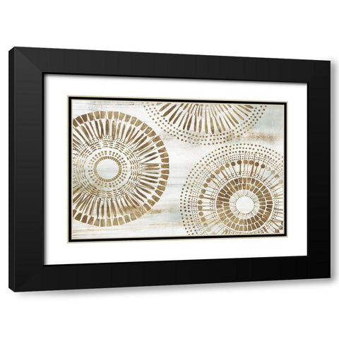 Golden Circus II  Black Modern Wood Framed Art Print with Double Matting by Isabelle Z