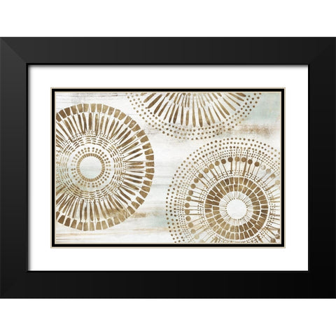 Golden Circus II  Black Modern Wood Framed Art Print with Double Matting by Isabelle Z