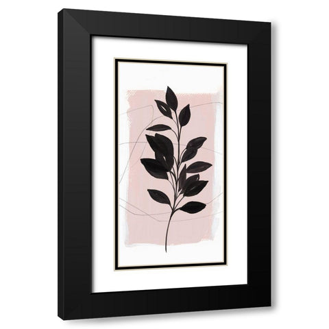 Ramie I  Black Modern Wood Framed Art Print with Double Matting by Isabelle Z