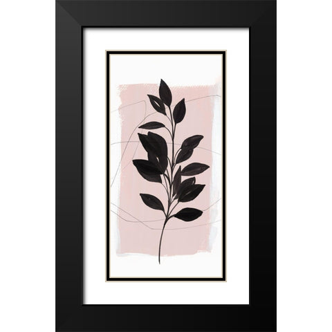 Ramie I  Black Modern Wood Framed Art Print with Double Matting by Isabelle Z