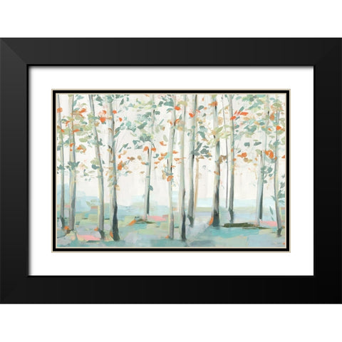 Emerald Forest III   Black Modern Wood Framed Art Print with Double Matting by Isabelle Z
