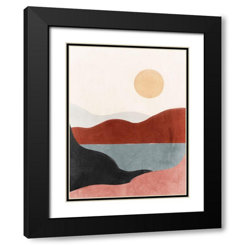 Way through Time Black Modern Wood Framed Art Print with Double Matting by Isabelle Z