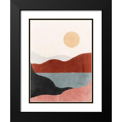 Way through Time Black Modern Wood Framed Art Print with Double Matting by Isabelle Z